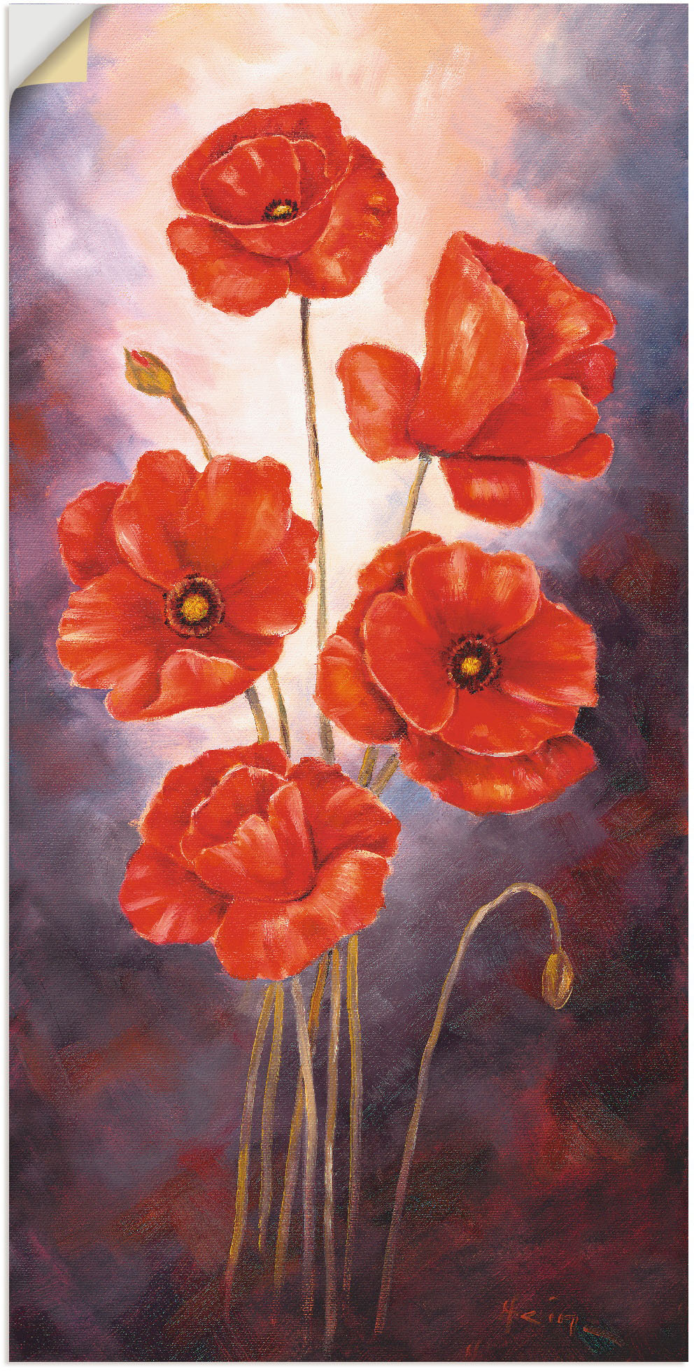 Artland Wandbild »Mohn V«, Blumen, (1 St.), als Leinwandbild, Poster in verschied. Grössen von Artland