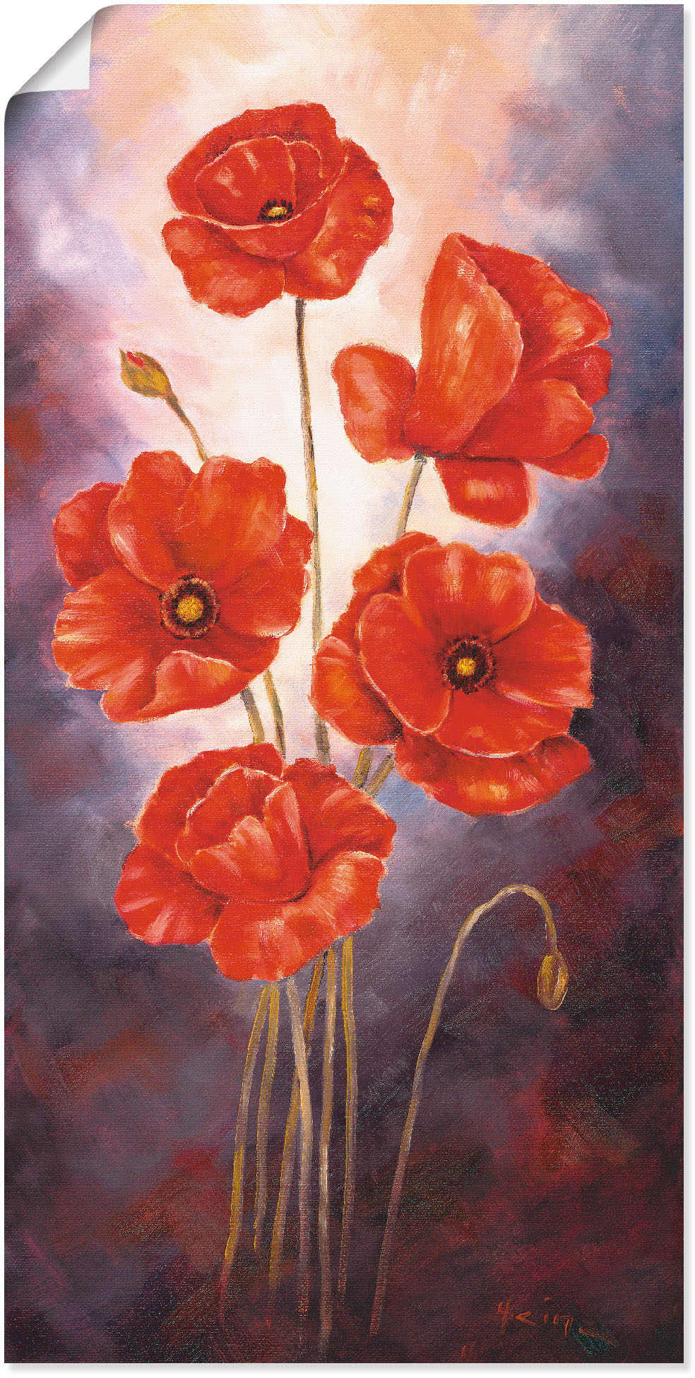 Artland Wandbild »Mohn V«, Blumen, (1 St.), als Leinwandbild, Poster in verschied. Grössen von Artland