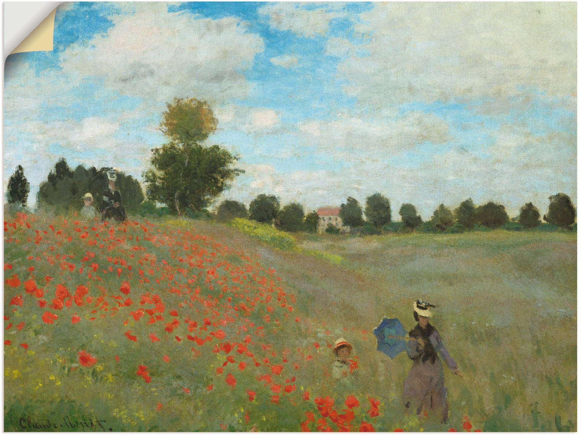 Artland Wandbild »Mohnfeld bei Argenteuil. 1873«, Blumen, (1 St.), als Leinwandbild, Poster, Wandaufkleber in verschied. Grössen von Artland