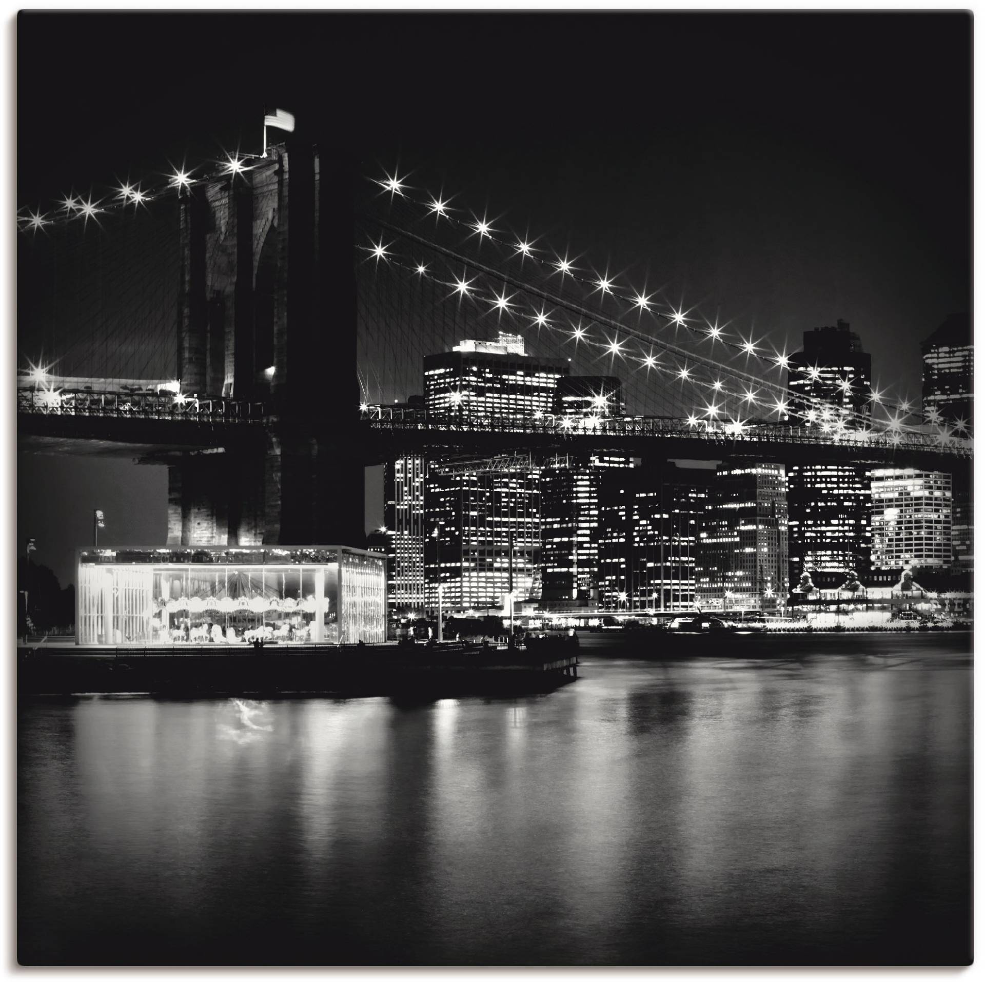 Artland Wandbild »NYC Brooklyn Bridge bei Nacht«, Amerika, (1 St.), als Leinwandbild, Poster in verschied. Grössen Artland Wandbild »NYC Brooklyn Bridge bei Nacht«, Amerika, (1 St.), als Leinwandbild, Poster in verschied. Grössen von Artland