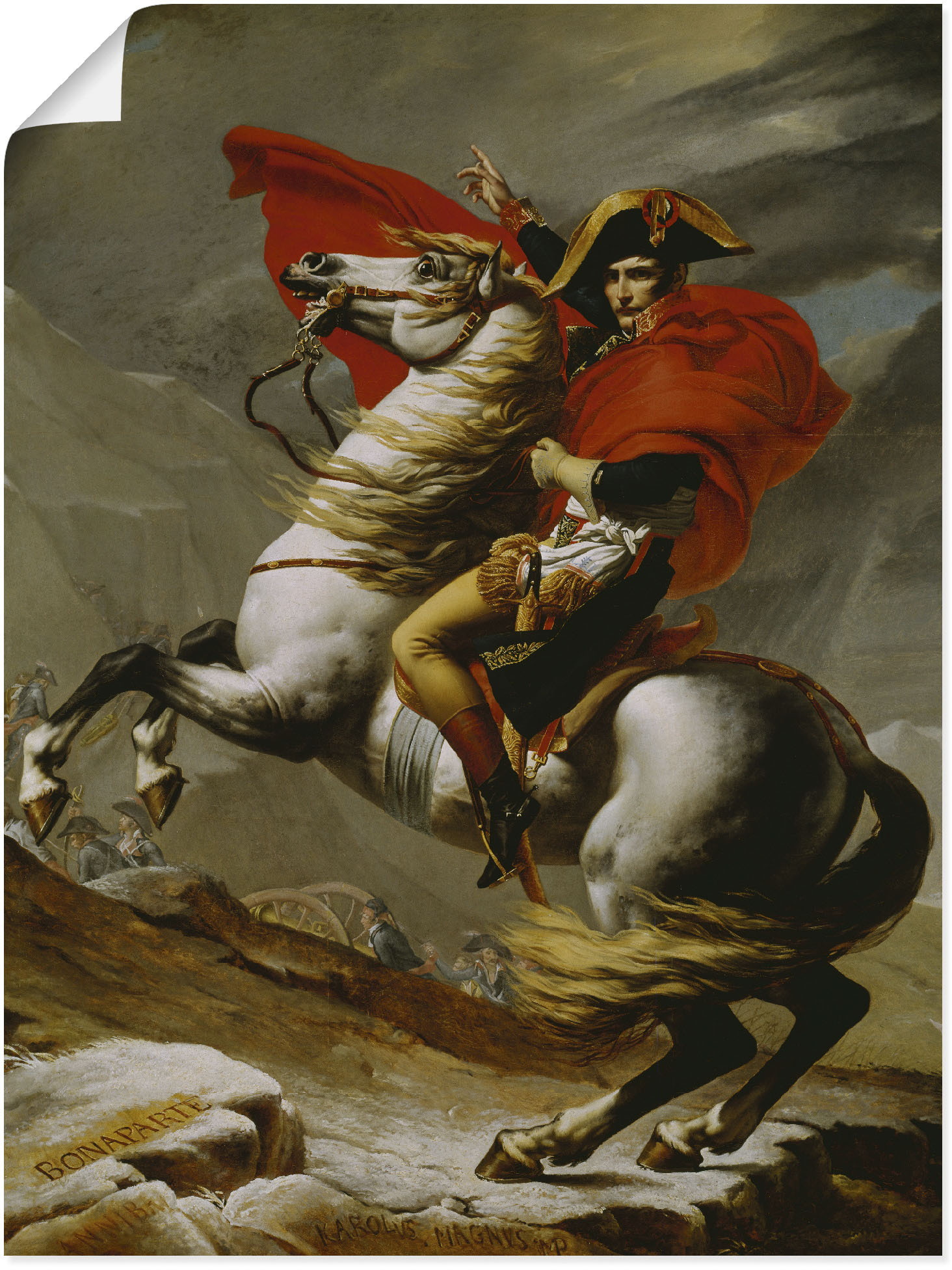 Artland Wandbild »Napoleon bei der Überquerung der Alpen.«, Menschen, (1 St.), als Leinwandbild, Poster in verschied. Grössen von Artland