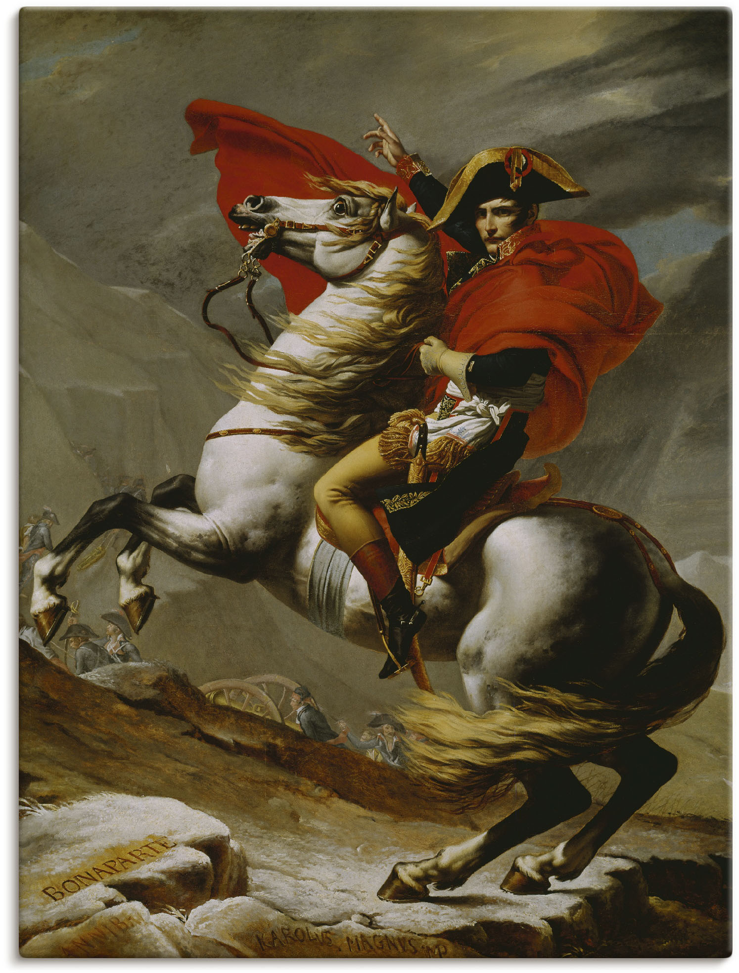 Artland Wandbild »Napoleon bei der Überquerung der Alpen.«, Menschen, (1 St.), als Leinwandbild, Poster in verschied. Grössen von Artland