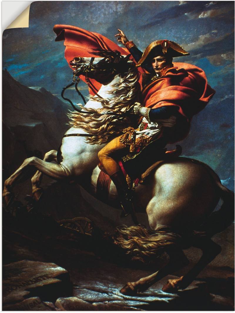 Artland Wandbild »Napoleon überquert die Alpen, 1800 II«, Menschen, (1 St.), als Alubild, Leinwandbild, Wandaufkleber oder Poster in versch. Grössen von Artland