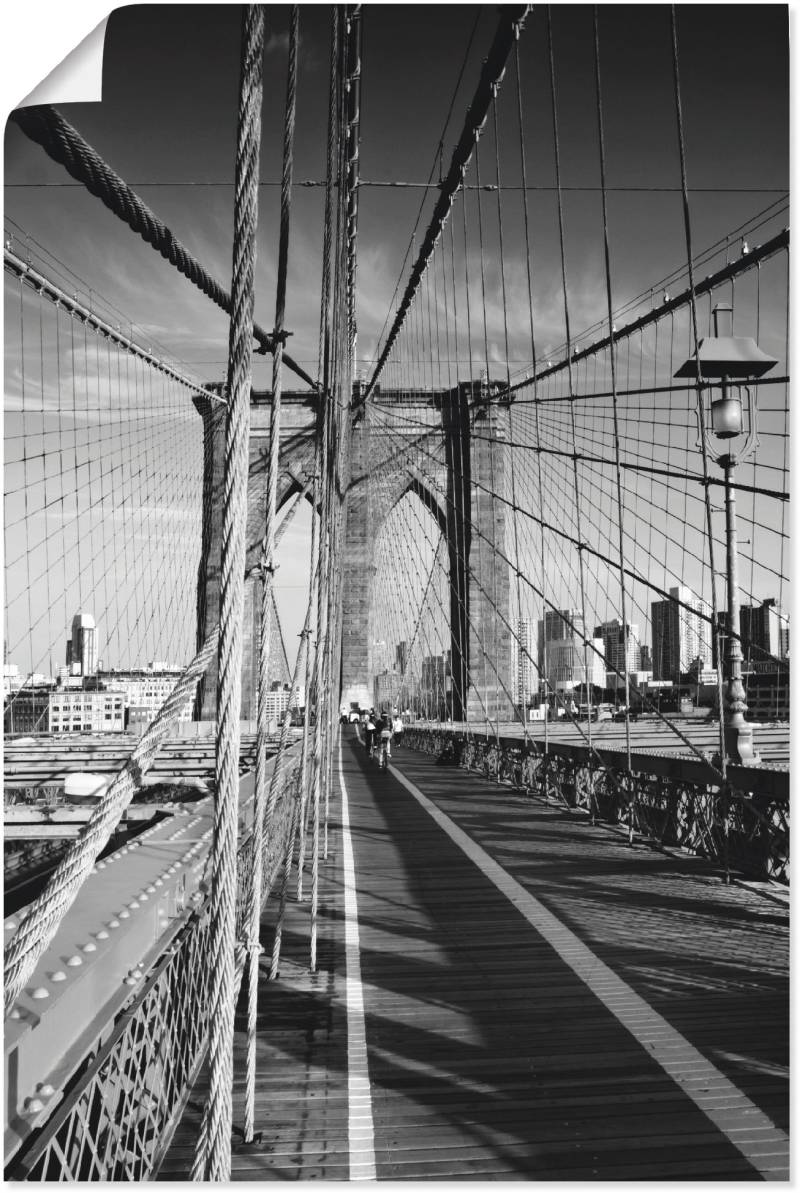 Artland Wandbild »New York City Brooklyn Bridge«, Amerika, (1 St.), als Alubild, Leinwandbild, Wandaufkleber oder Poster in versch. Grössen von Artland