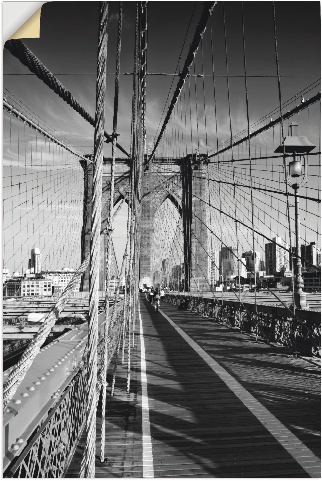 Artland Wandbild »New York City Brooklyn Bridge«, Amerika, (1 St.), als Alubild, Leinwandbild, Wandaufkleber oder Poster in versch. Grössen von Artland