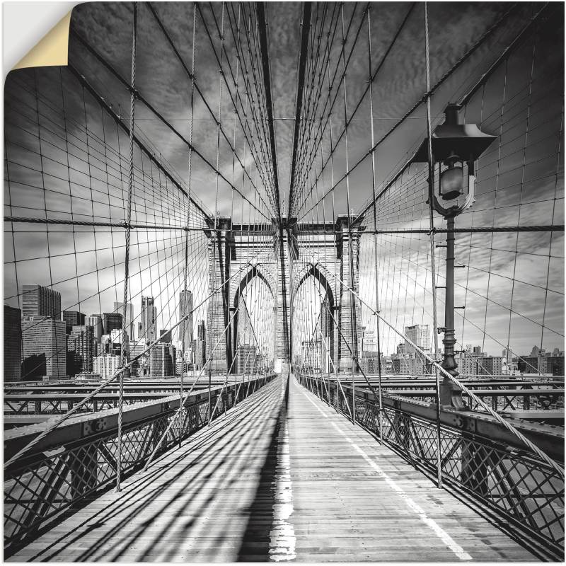 Artland Wandbild »New York City Brooklyn Bridge«, Amerika, (1 St.), als Alubild, Outdoorbild, Leinwandbild, Poster in verschied. Grössen von Artland