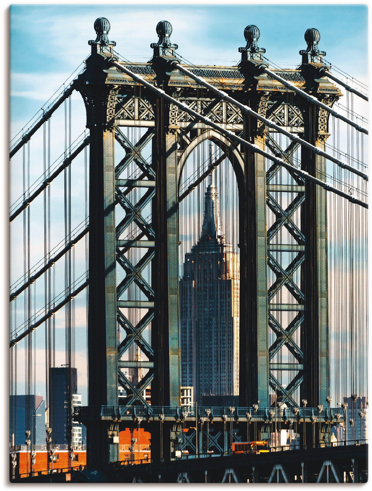 Artland Wandbild »New York Manhattan Bridge«, Brücken, (1 St.), als Leinwandbild, Wandaufkleber in verschied. Grössen von Artland