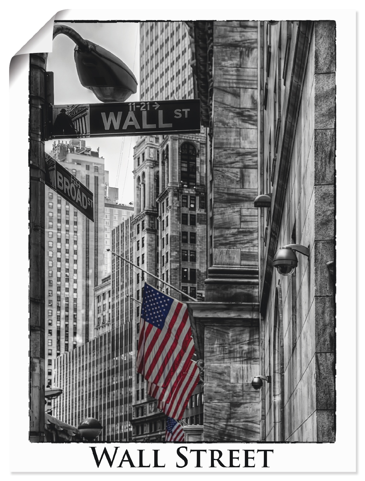 Artland Wandbild »New York Wall Street«, Amerika, (1 St.), als Leinwandbild, Poster in verschied. Grössen von Artland