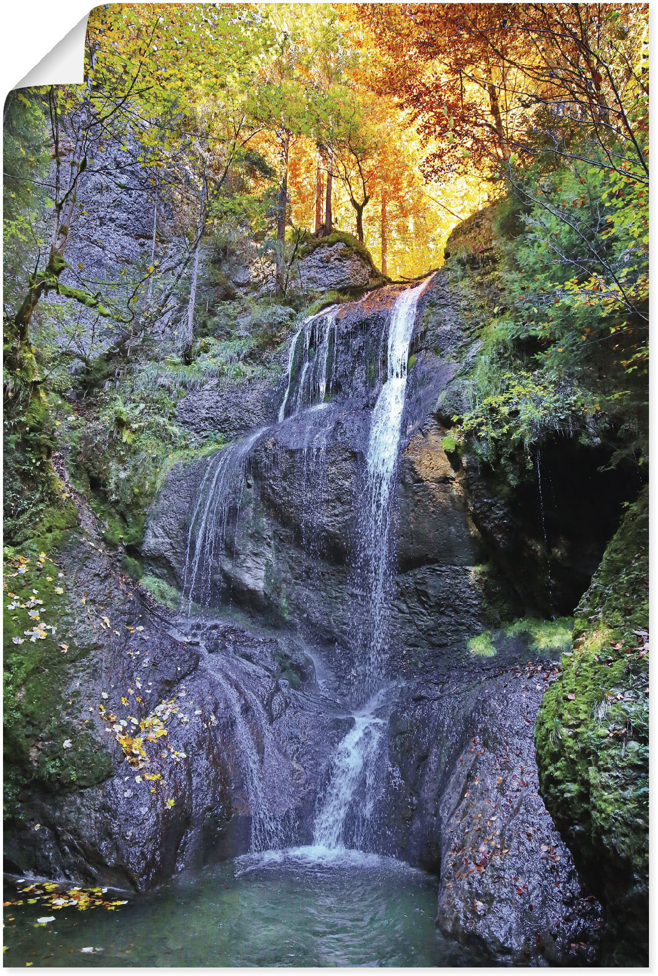 Artland Wandbild »Niedersonthofener Wasserfall im Allgäu«, Wasserfallbilder, (1 St.), als Leinwandbild, Poster in verschied. Grössen von Artland