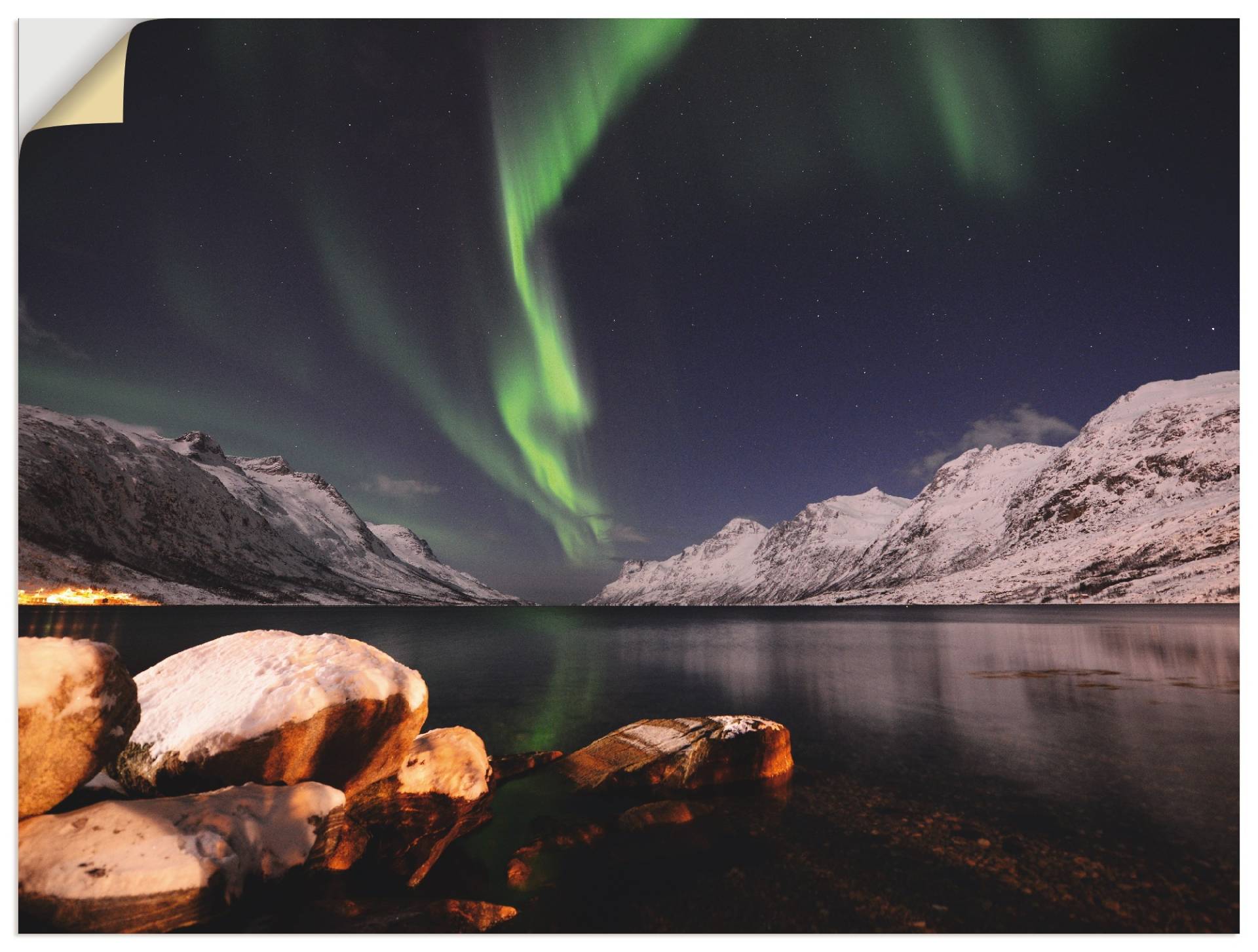 Artland Wandbild »Nordlicht Norwegen II«, Himmel, (1 St.), als Alubild, Outdoorbild, Poster in verschied. Grössen von Artland