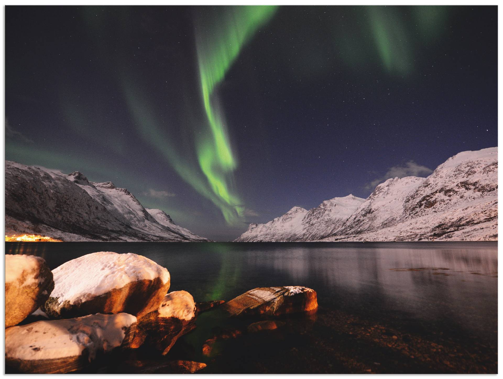 Artland Wandbild »Nordlicht Norwegen II«, Himmel, (1 St.), als Alubild, Outdoorbild, Poster in verschied. Grössen von Artland