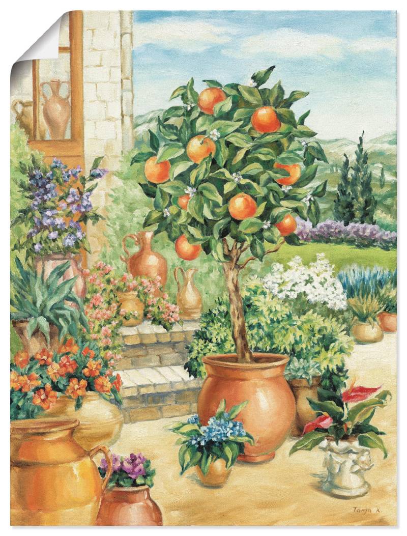 Artland Wandbild »Orangenbaum im Garten«, Garten, (1 St.), als Alubild, Outdoorbild, Leinwandbild, Poster, Wandaufkleber von Artland