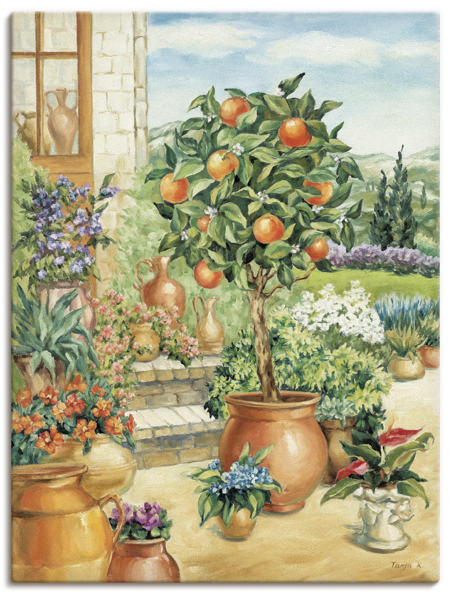 Artland Wandbild »Orangenbaum im Garten«, Garten, (1 St.), als Alubild, Outdoorbild, Leinwandbild, Poster, Wandaufkleber von Artland