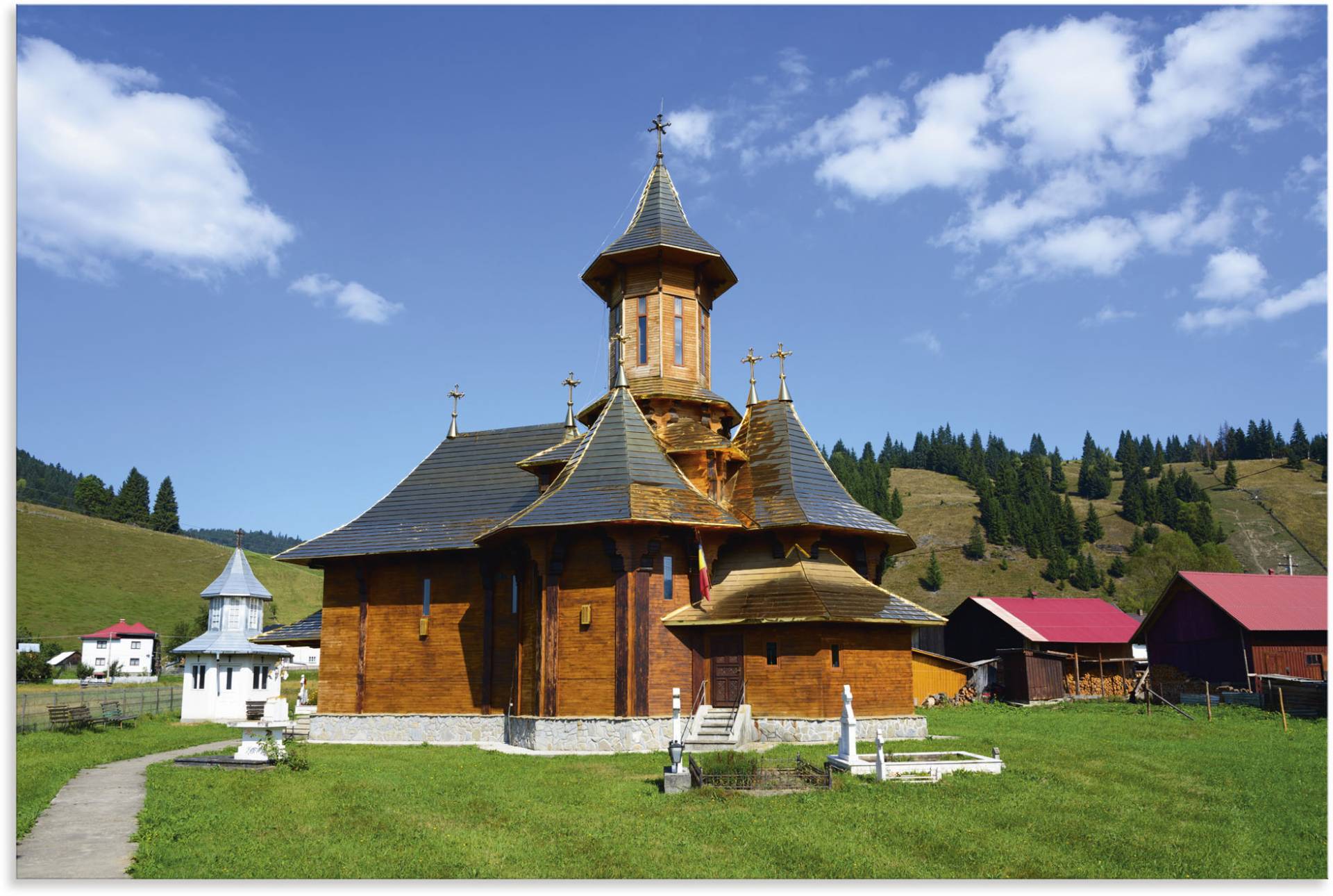 Artland Wandbild »Orthodoxe Kirche, Gheorghiteni, Moldau«, Gebäude, (1 St.), als Alubild, Leinwandbild, Wandaufkleber oder Poster in versch. Grössen von Artland