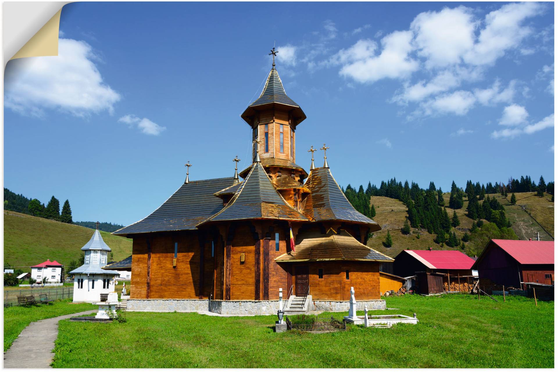 Artland Wandbild »Orthodoxe Kirche, Gheorghiteni, Moldau«, Gebäude, (1 St.), als Alubild, Leinwandbild, Wandaufkleber oder Poster in versch. Grössen von Artland