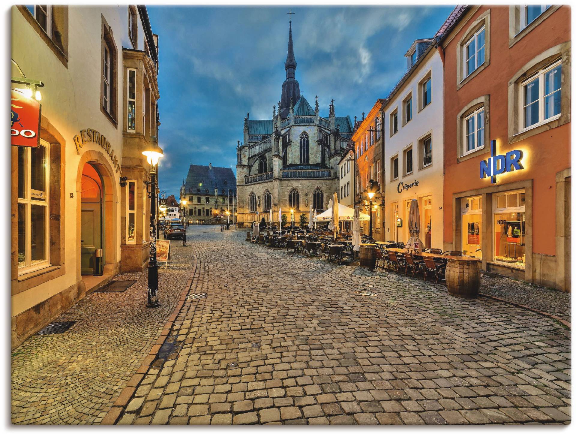 Artland Wandbild »Osnabrück, Blick auf die Marienkirche«, Deutschland, (1 St.), als Leinwandbild, Poster in verschied. Grössen von Artland