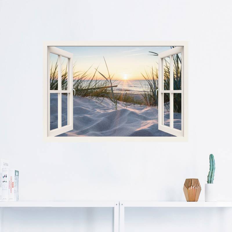 Artland Wandbild »Ostseestrand durchs Fenster«, Meer Bilder, (1 St.), als Alubild, Outdoorbild, Leinwandbild, Poster, Wandaufkleber von Artland