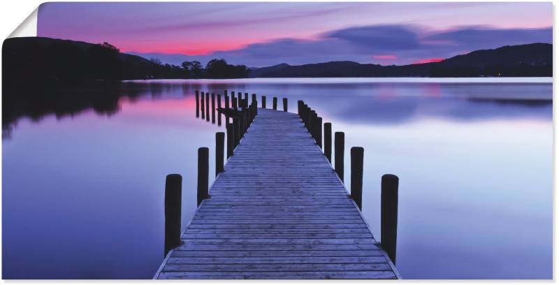 Artland Wandbild »Panorama Steg Coniston Water«, Seebilder, (1 St.), als Leinwandbild, Poster, Wandaufkleber in verschied. Grössen von Artland