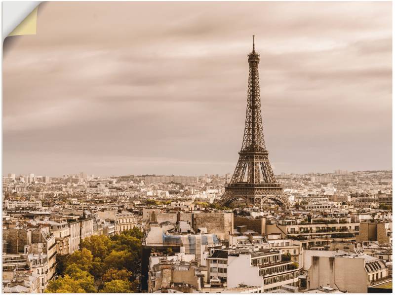 Artland Wandbild »Paris Eiffelturm I«, Frankreich, (1 St.), als Alubild, Outdoorbild, Leinwandbild, Wandaufkleber, versch. Grössen von Artland