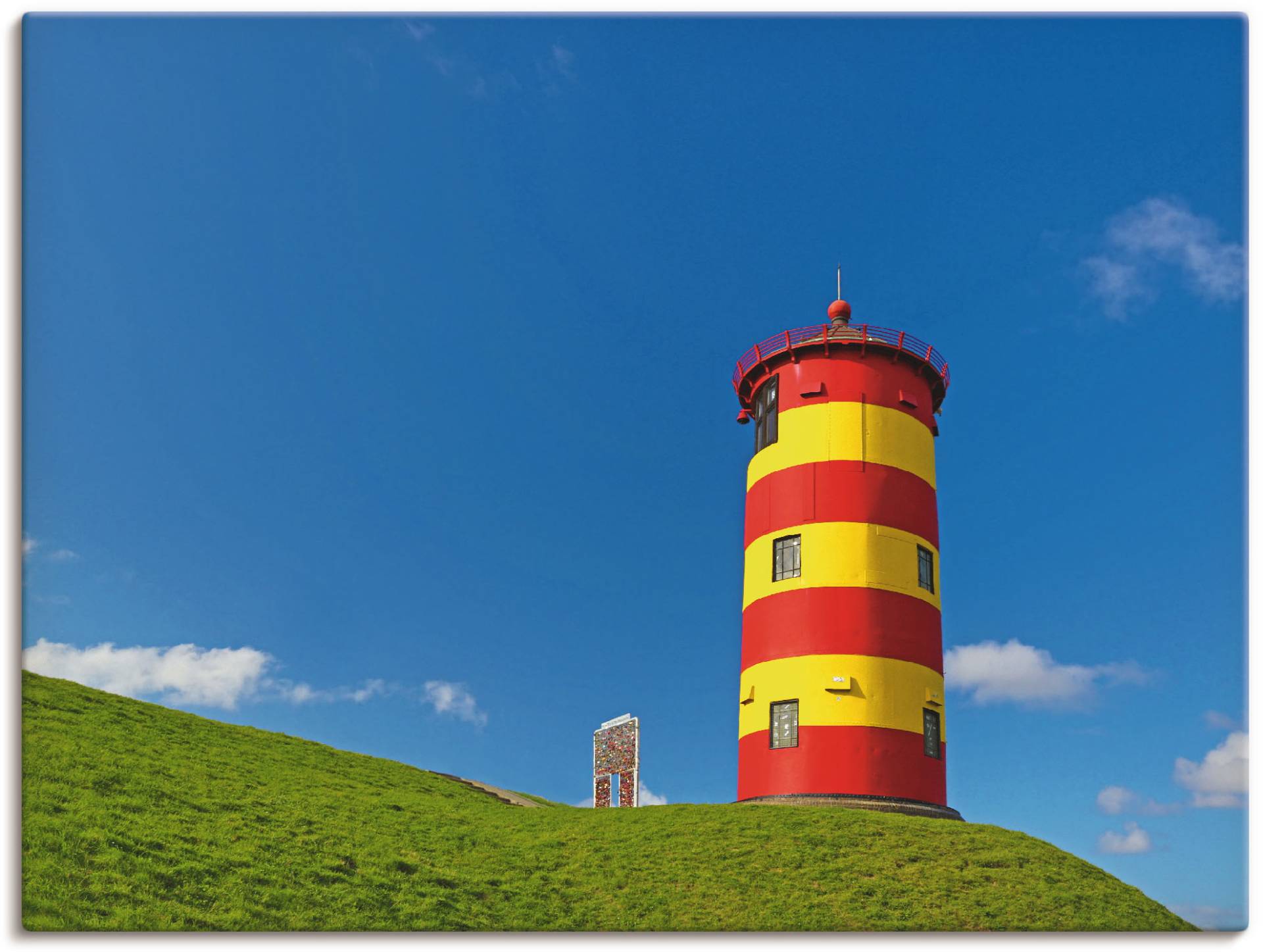 Artland Leinwandbild »Pilsumer Leuchtturm«, Gebäude, (1 St.), auf Keilrahmen gespannt von Artland