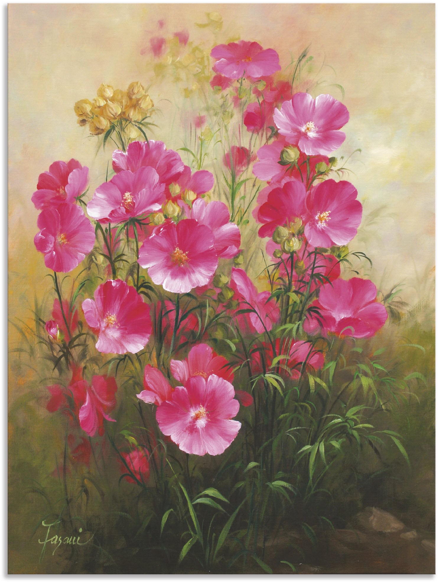 Artland Wandbild »Pinke Blumen«, Blumenbilder, (1 St.), als Alubild, Leinwandbild, Wandaufkleber oder Poster in versch. Grössen von Artland