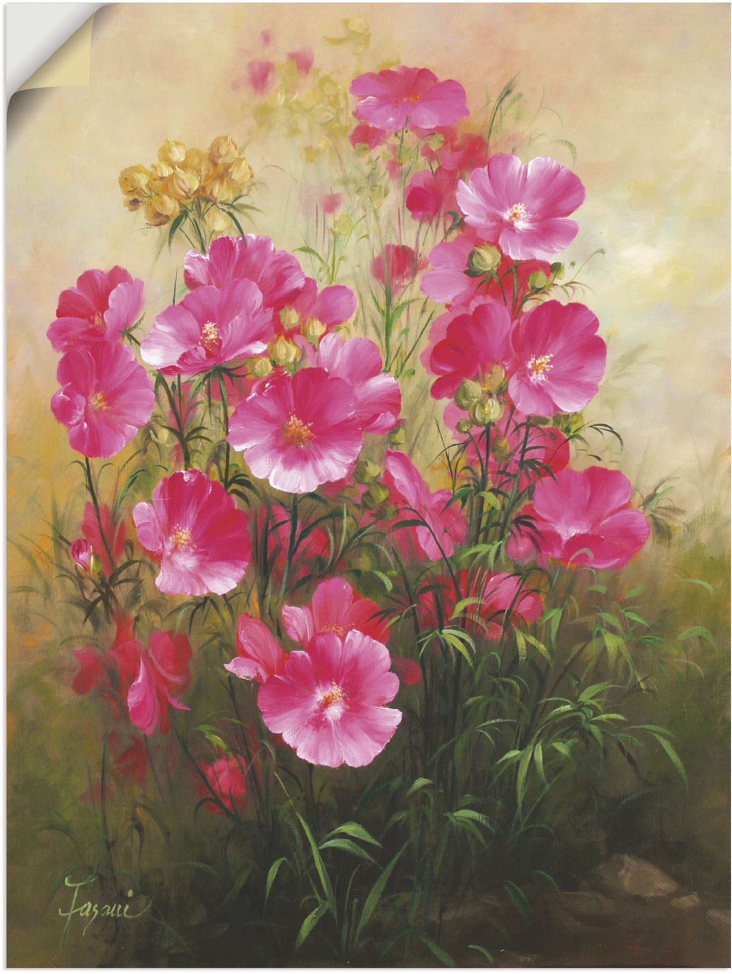 Artland Wandbild »Pinke Blumen«, Blumenbilder, (1 St.), als Alubild, Leinwandbild, Wandaufkleber oder Poster in versch. Grössen von Artland