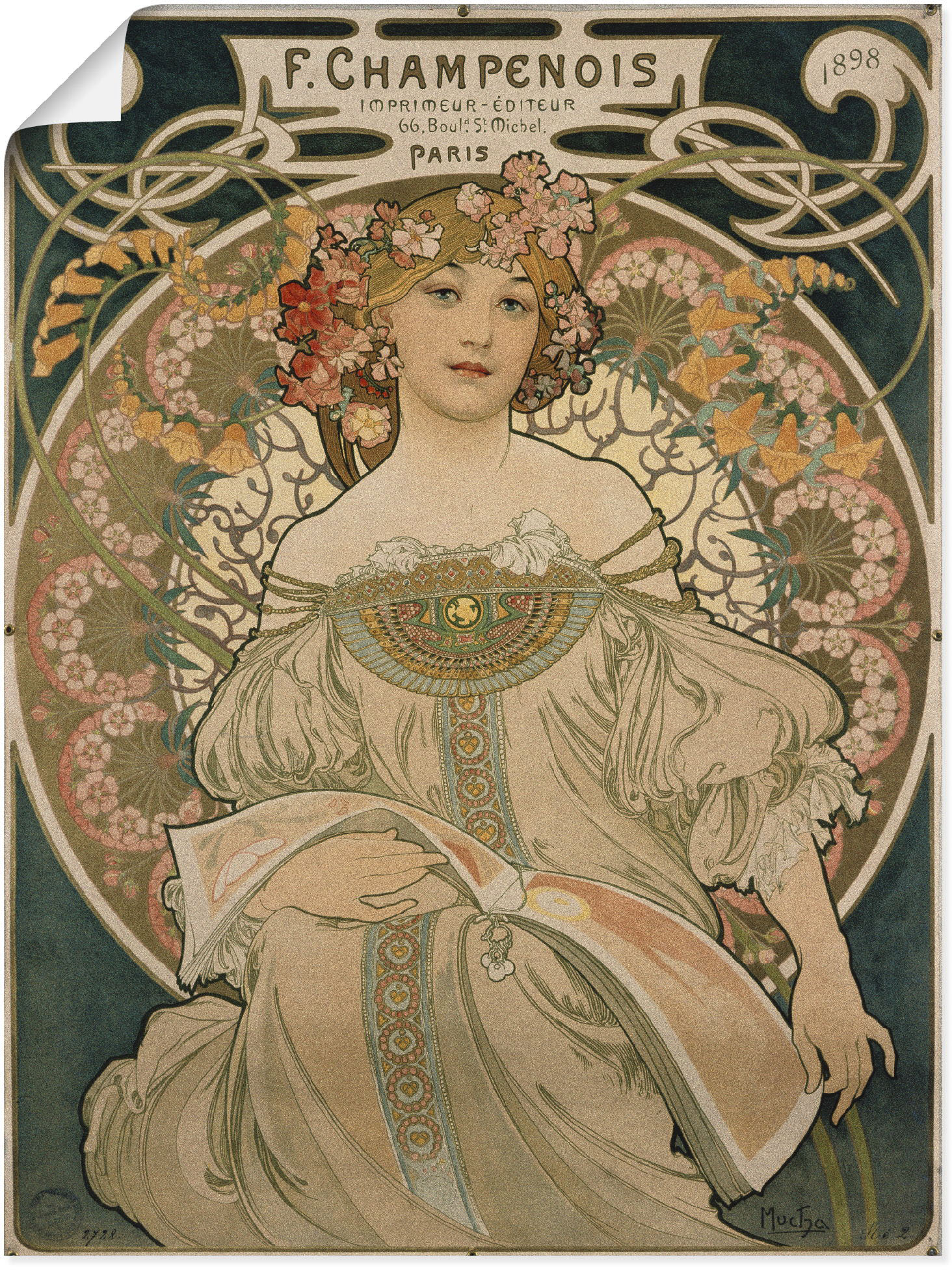 Artland Kunstdruck »Plakat für F. Champenois. 1897«, Ausstellungsplakate, (1 St.), als Alubild, Leinwandbild, Wandaufkleber oder Poster in versch. Grössen von Artland