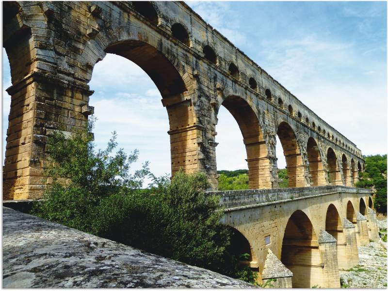 Artland Wandbild »Pont du Gard 2«, Brücken, (1 St.), als Alubild, Leinwandbild, Wandaufkleber oder Poster in versch. Grössen von Artland