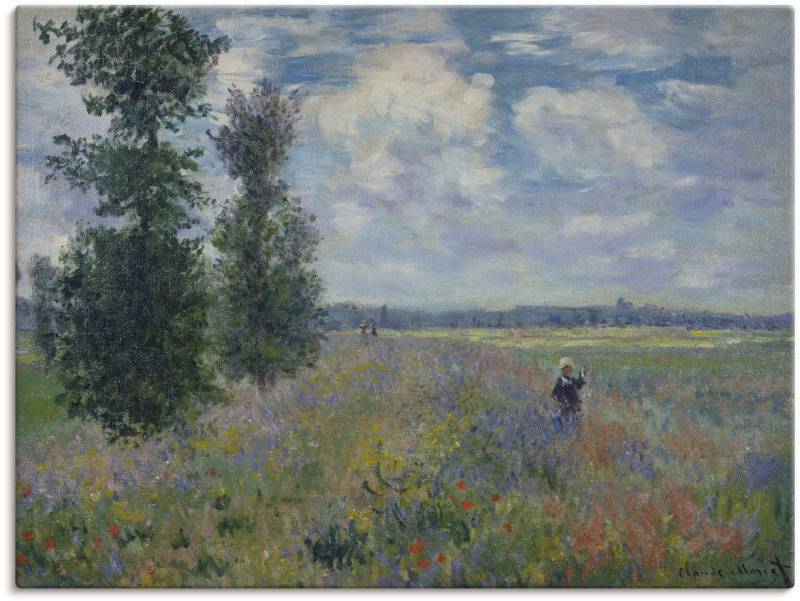 Artland Leinwandbild »Poppies (in der Nähe von Argenteuil)«, Felder, (1 St.), auf Keilrahmen gespannt von Artland