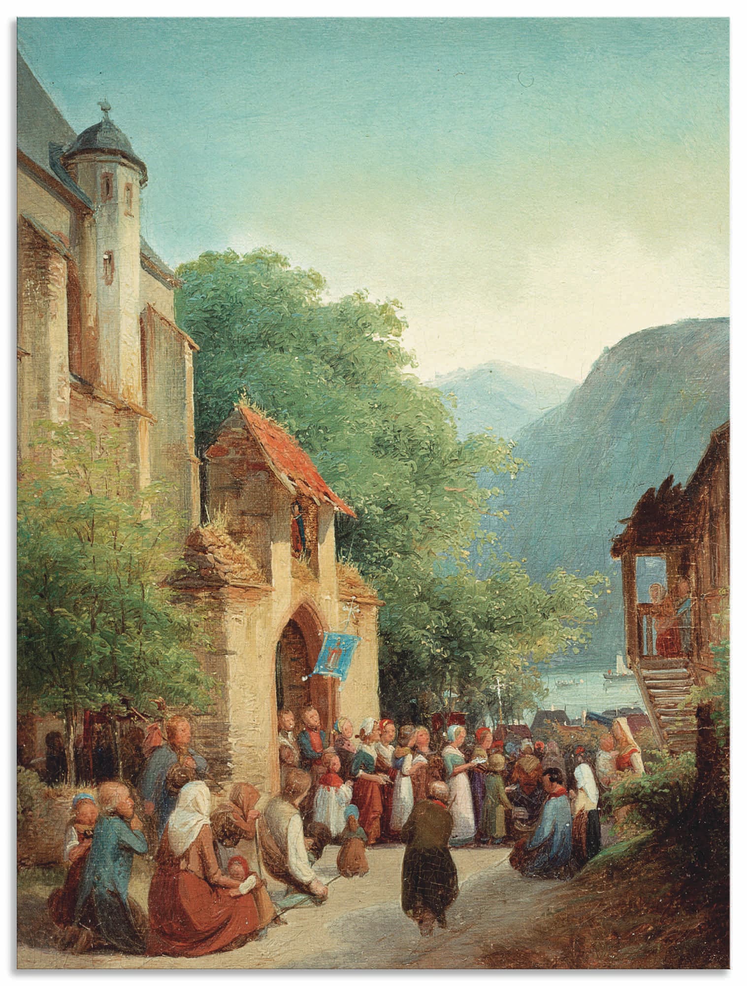 Artland Wandbild »Prozession am Rhein«, historische Ereignisse, (1 St.), als Alubild, Leinwandbild, Wandaufkleber oder Poster in versch. Grössen von Artland