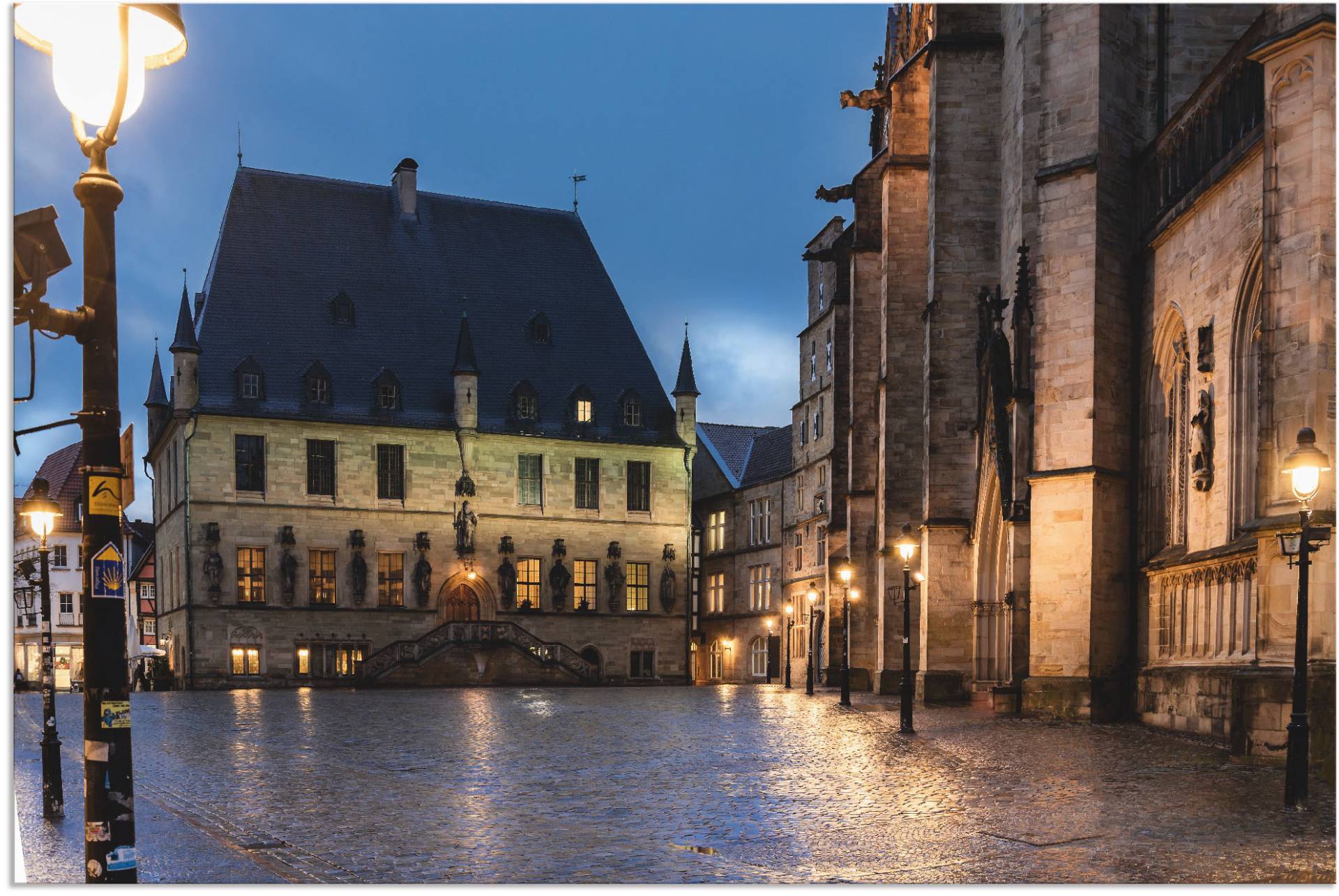 Artland Wandbild »Rathaus Osnabrück I«, Gebäude, (1 St.), als Alubild, Outdoorbild, Poster in verschied. Grössen von Artland