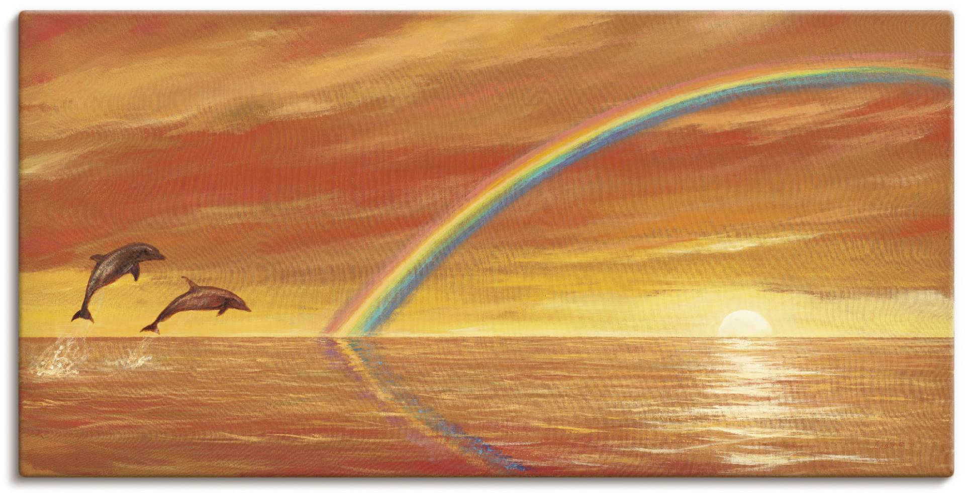 Artland Wandbild »Regenbogen über dem Meer«, Wassertiere, (1 St.), als Alubild, Outdoorbild, Leinwandbild, Wandaufkleber, versch. Grössen von Artland