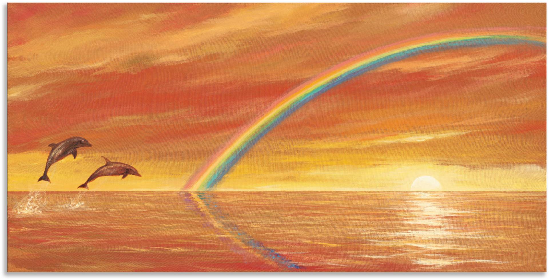 Artland Wandbild »Regenbogen über dem Meer«, Wassertiere, (1 St.), als Alubild, Outdoorbild, Leinwandbild, Wandaufkleber, versch. Grössen von Artland