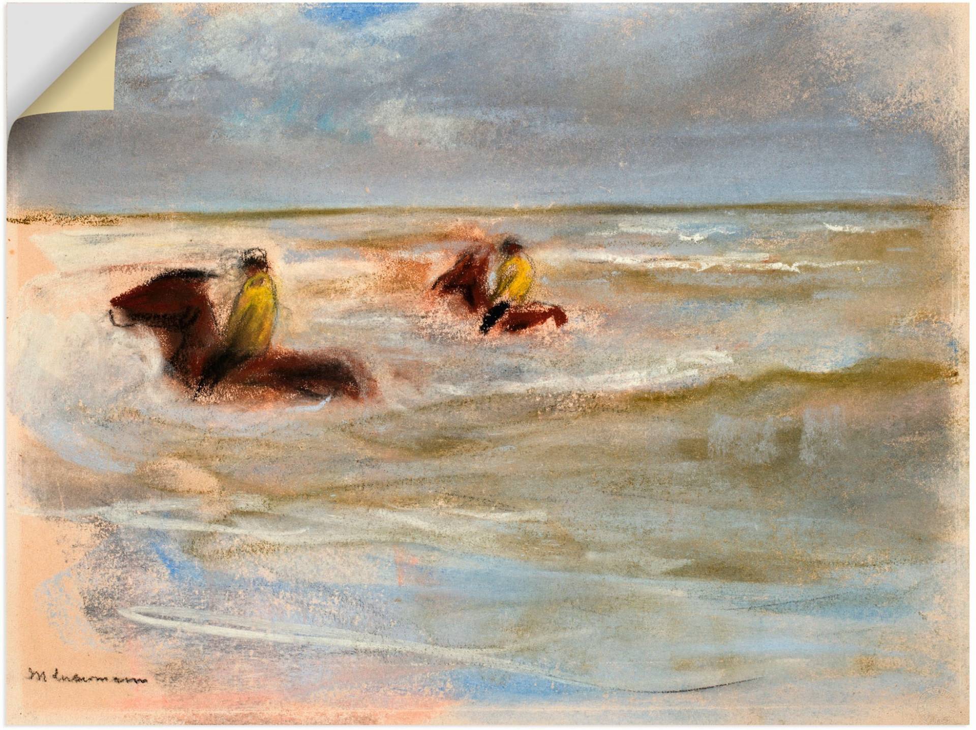 Artland Wandbild »Reiter am Strand (Stalljungen)«, Reitbilder, (1 St.), als Alubild, Leinwandbild, Wandaufkleber oder Poster in versch. Grössen von Artland