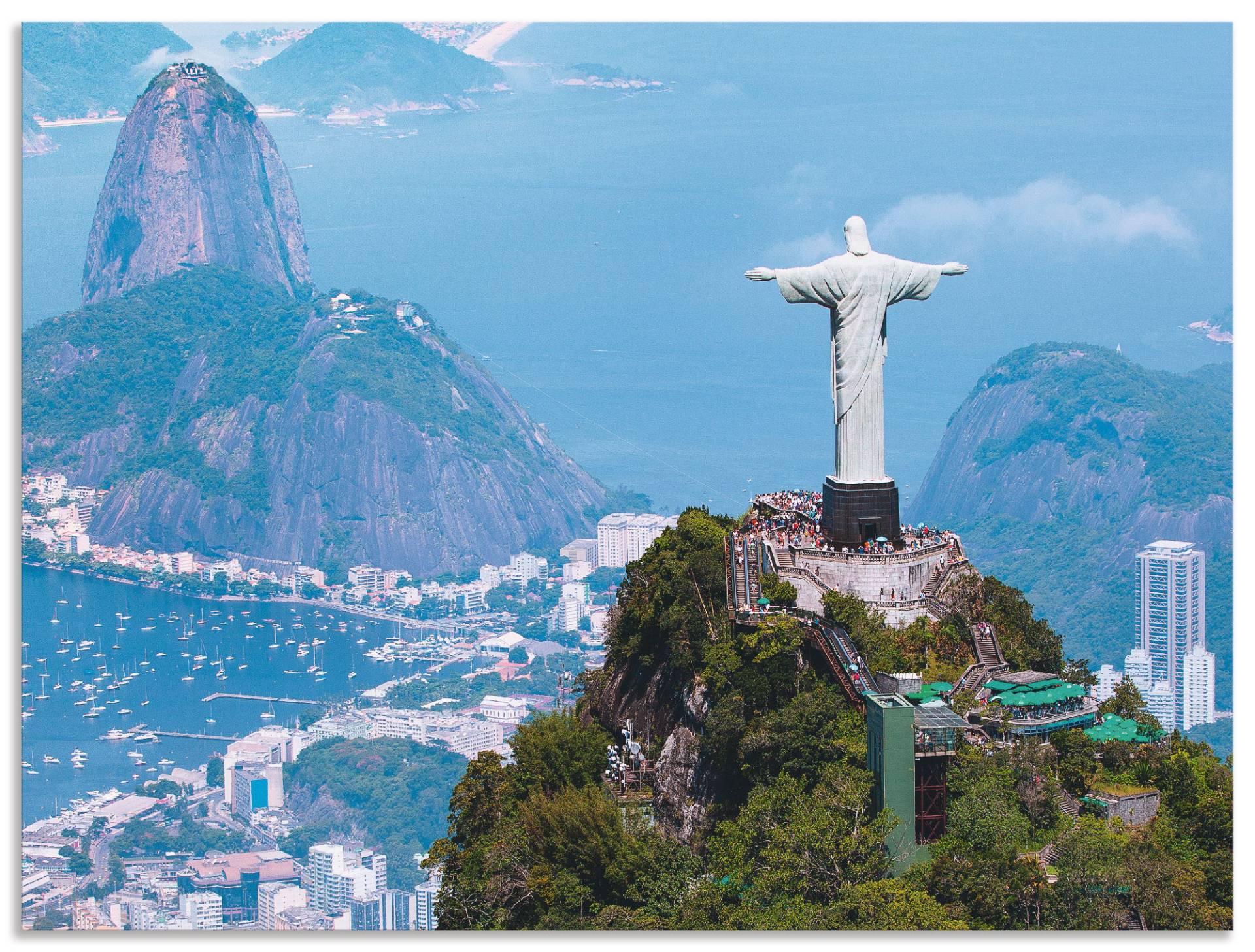 Artland Wandbild »Rio de Janeiro mit Cristo«, Gebäude, (1 St.), als Alubild, Outdoorbild, Leinwandbild, Wandaufkleber, versch. Grössen von Artland