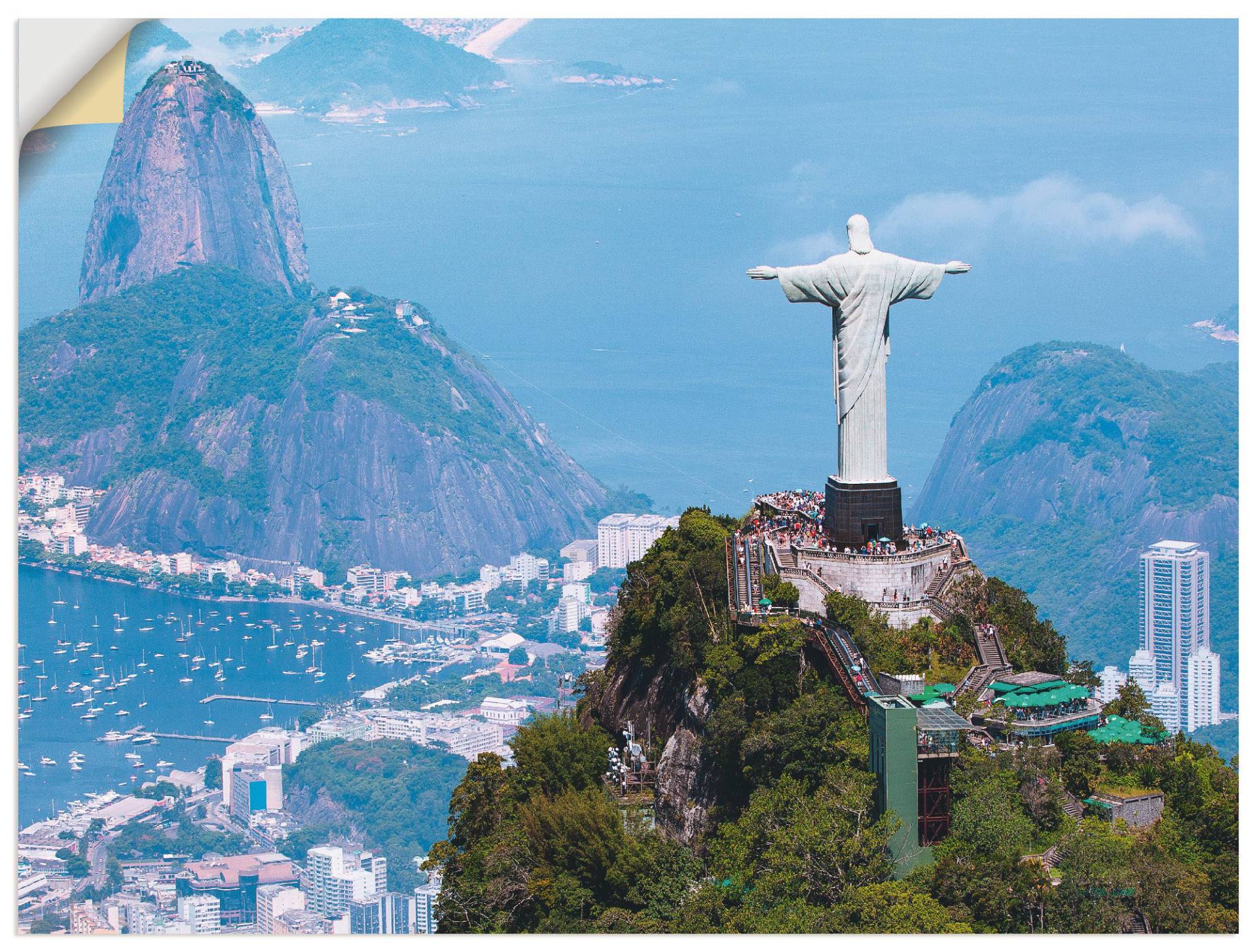 Artland Wandbild »Rio de Janeiro mit Cristo«, Gebäude, (1 St.), als Alubild, Outdoorbild, Leinwandbild, Wandaufkleber, versch. Grössen von Artland