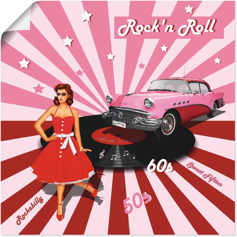 Artland Wandbild »Rock'n Roll die 50er Jahre«, Auto, (1 St.), als Alubild, Outdoorbild, Leinwandbild, Poster, Wandaufkleber von Artland