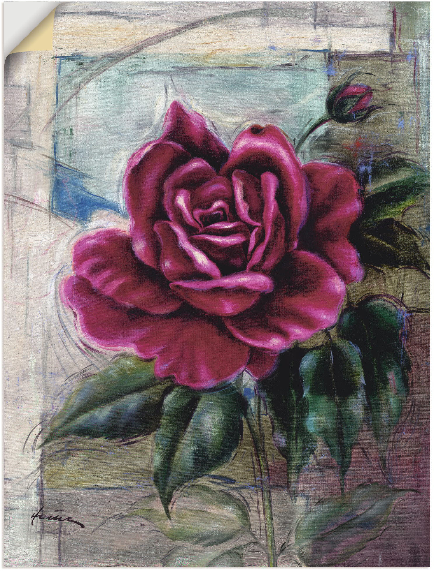 Artland Wandbild »Rose II«, Blumen, (1 St.), als Alubild, Outdoorbild, Leinwandbild in verschied. Grössen von Artland