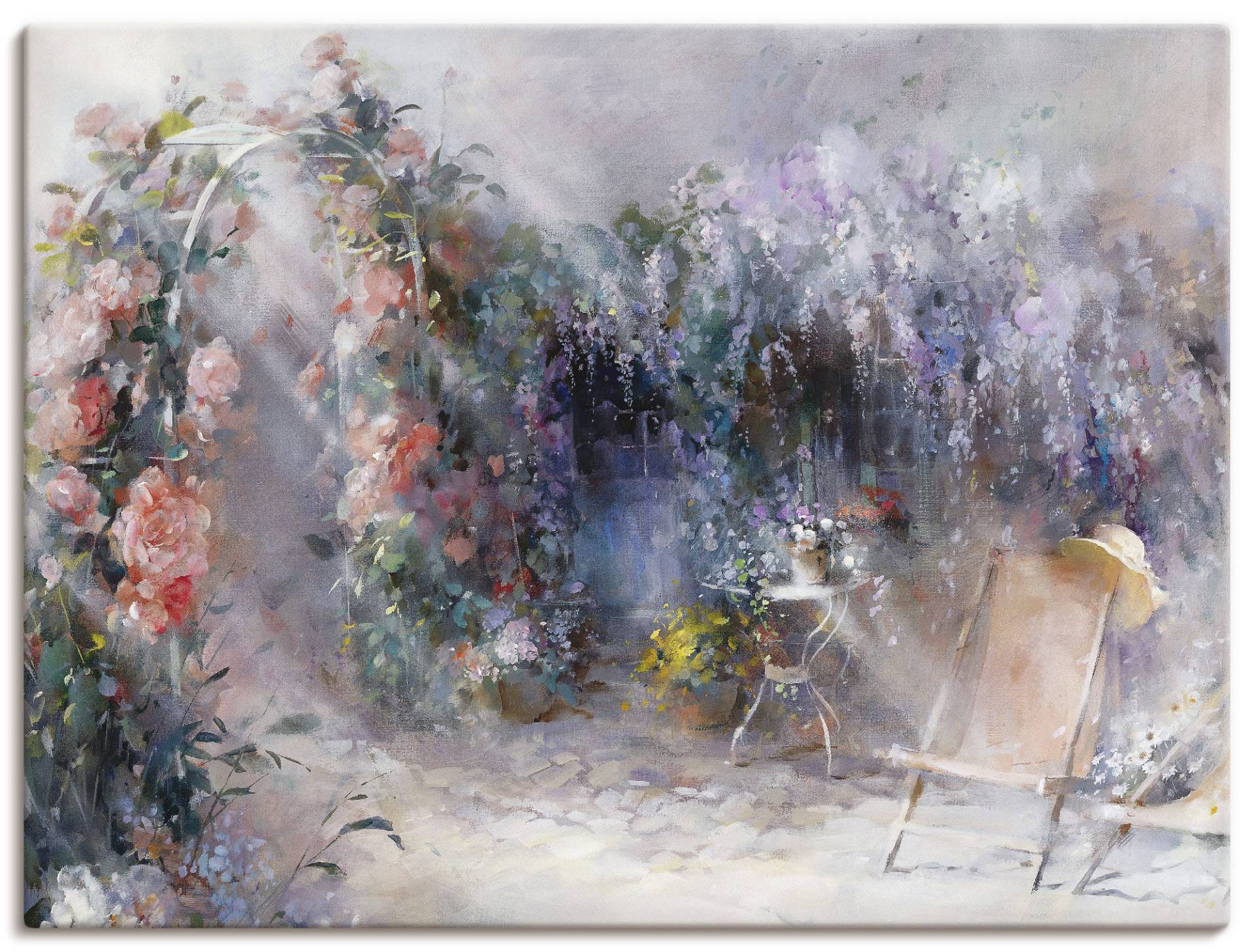 Artland Wandbild »Rosen und Flieder«, Garten, (1 St.), als Leinwandbild, Poster, Wandaufkleber in verschied. Grössen von Artland