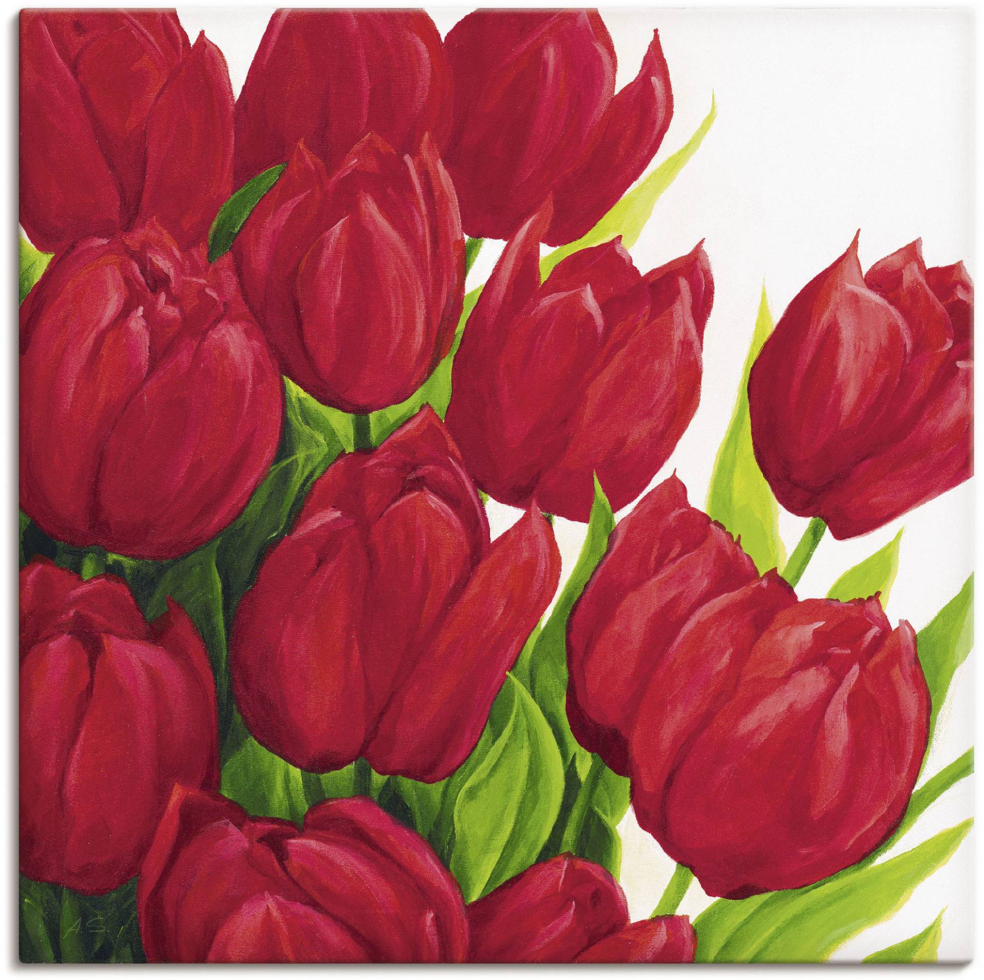 Artland Leinwandbild »Rote Tulpen«, Blumen, (1 St.), auf Keilrahmen gespannt von Artland