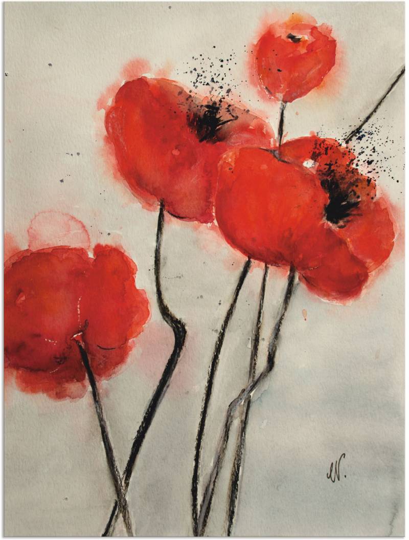 Artland Wandbild »Roter Mohn«, Blumen, (1 St.), als Leinwandbild, Poster in verschied. Grössen von Artland