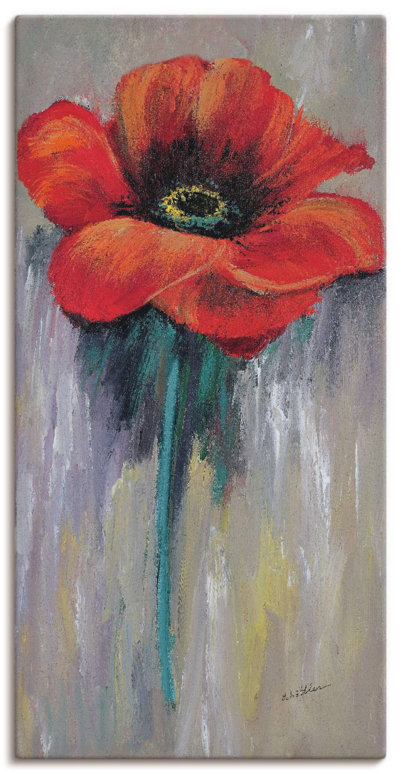 Artland Leinwandbild »Roter Mohn II«, Blumen, (1 St.), auf Keilrahmen gespannt von Artland