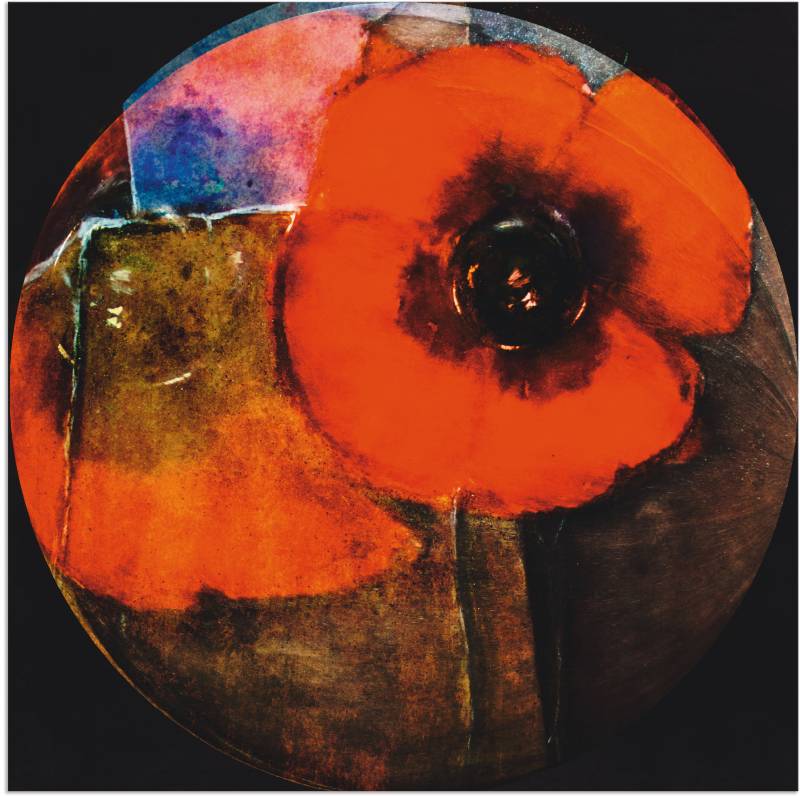 Artland Wandbild »Roter Mohn - abstrakt«, Blumen, (1 St.), als Alubild, Leinwandbild, Wandaufkleber oder Poster in versch. Grössen von Artland