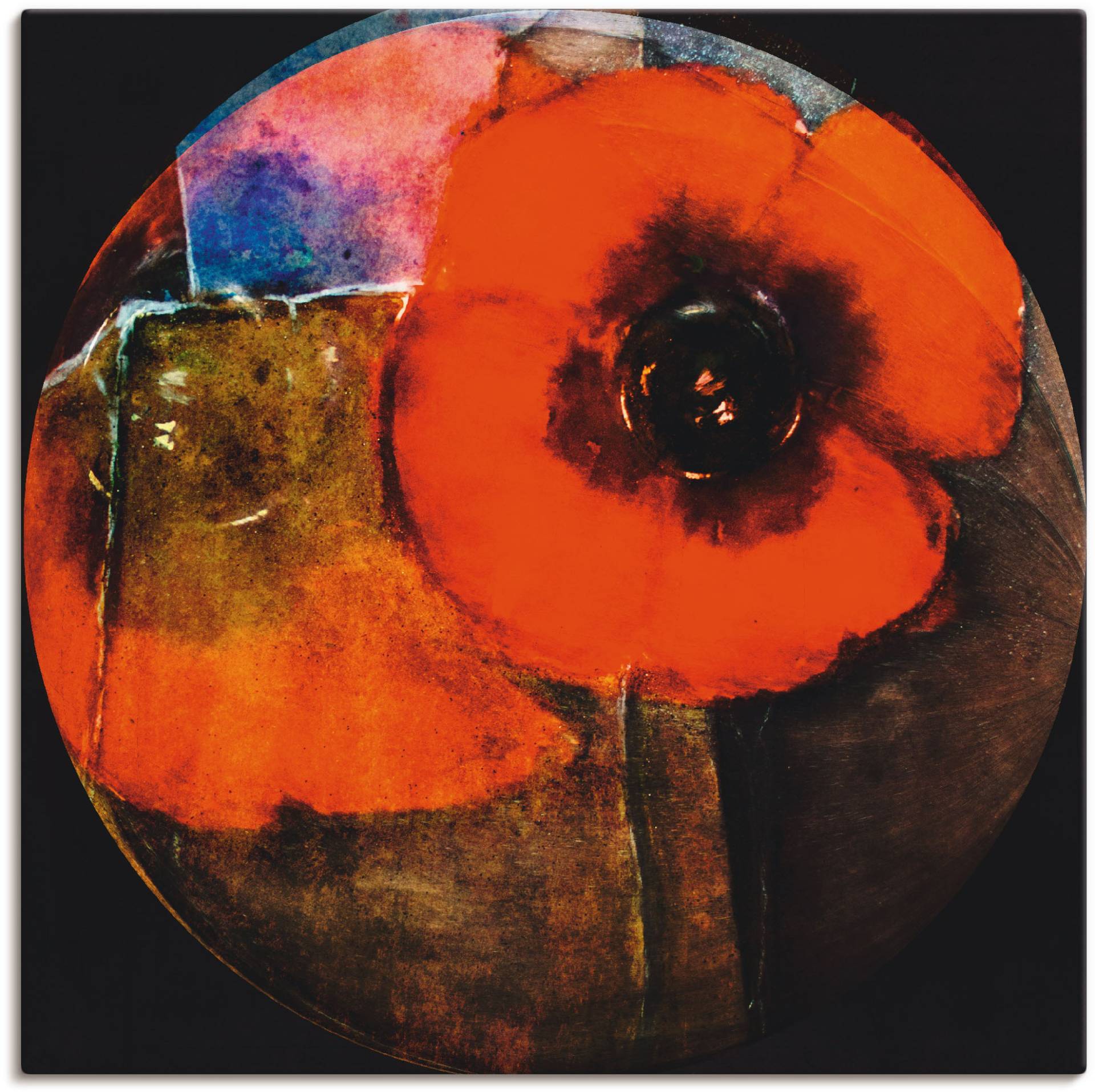 Artland Wandbild »Roter Mohn - abstrakt«, Blumen, (1 St.), als Alubild, Leinwandbild, Wandaufkleber oder Poster in versch. Grössen von Artland