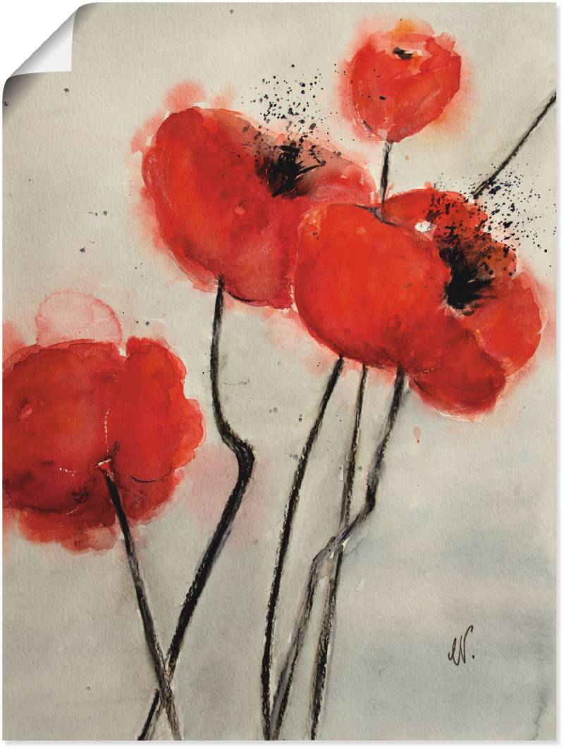 Artland Wandbild »Roter Mohn«, Blumen, (1 St.), als Leinwandbild, Poster in verschied. Grössen von Artland