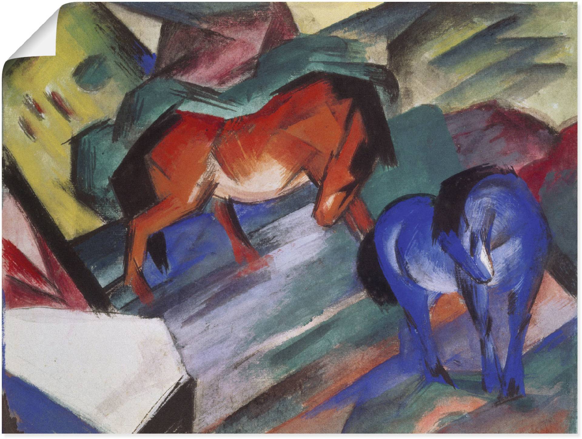 Artland Wandbild »Rotes und blaues Pferd. 1912«, Haustiere, (1 St.), als Poster, Wandaufkleber in verschied. Grössen von Artland