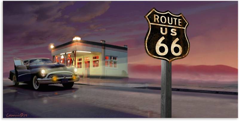 Artland Wandbild »Route 66«, Bilder von Amerika, (1 St.), als Leinwandbild in verschied. Grössen von Artland