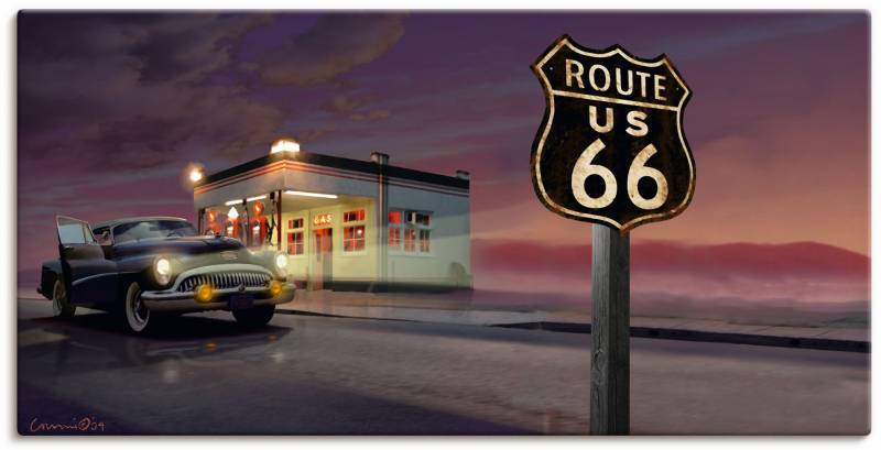 Artland Wandbild »Route 66«, Bilder von Amerika, (1 St.), als Leinwandbild in verschied. Grössen von Artland