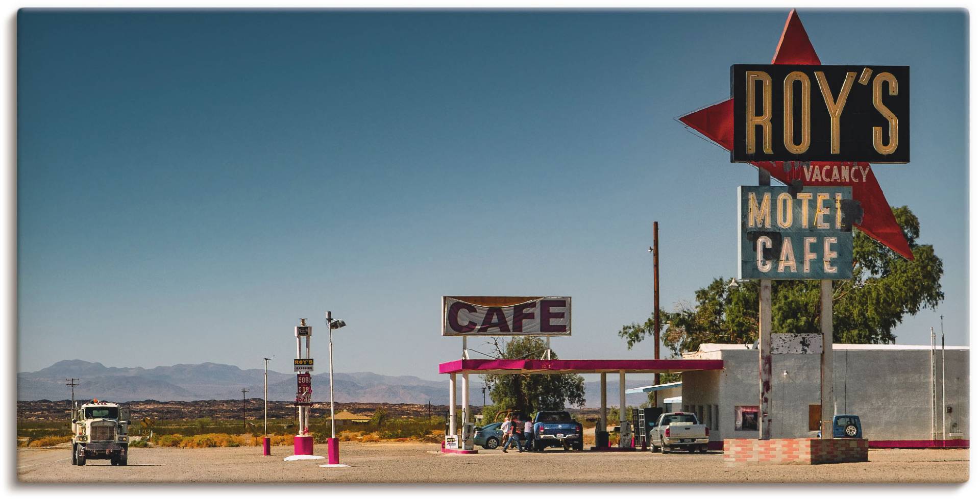 Artland Wandbild »Roy`s Tankstelle an der Route 66«, Gebäude, (1 St.), als Leinwandbild in verschied. Grössen von Artland