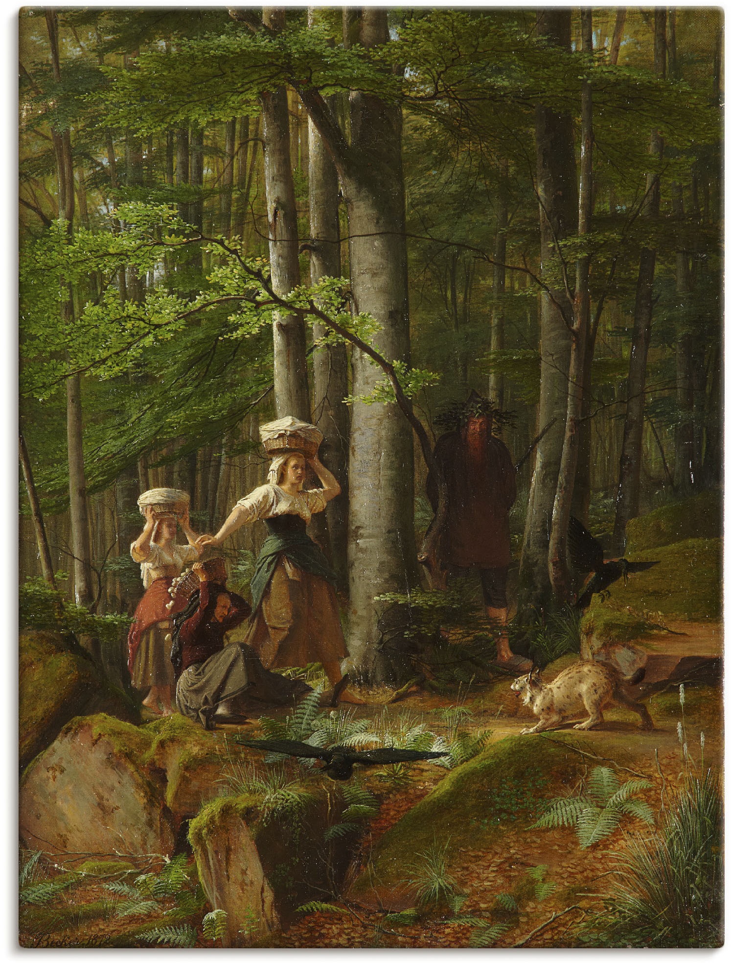 Artland Leinwandbild »Rübezahl, Marktweiber erschreckend«, Kind, (1 St.), auf Keilrahmen gespannt Artland Leinwandbild »Rübezahl, Marktweiber erschreckend«, Kind, (1 St.), auf Keilrahmen gespannt von Artland